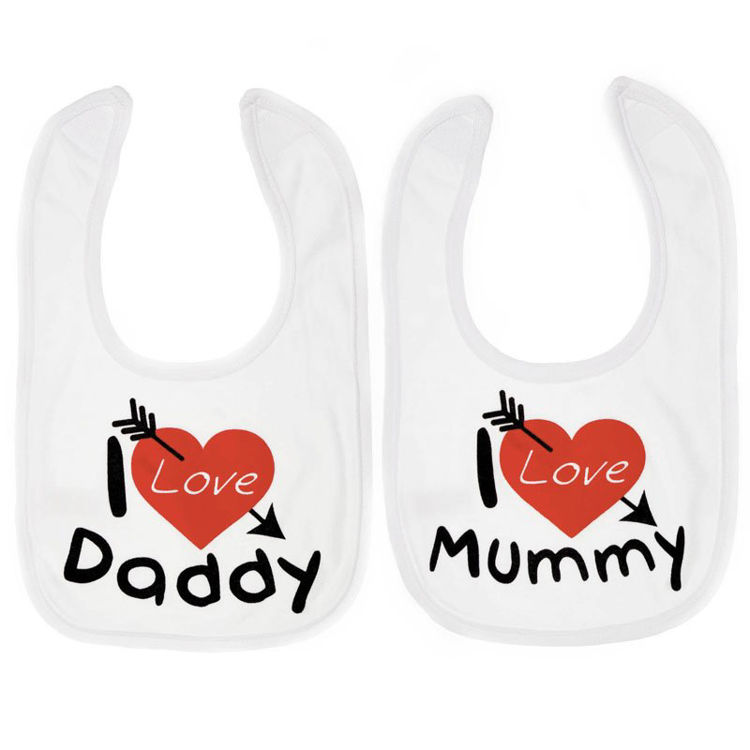 Picture of P3604: I LOVE DADDY VELCRO BIB